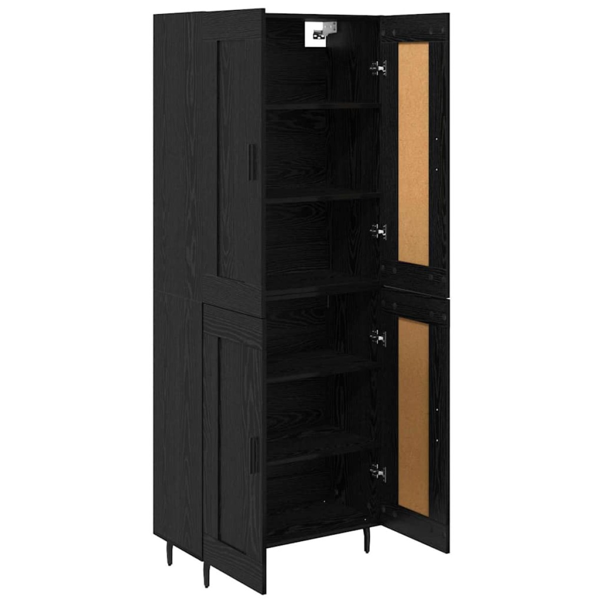 vidaXL Highboard 2 τμχ. Μαύρη Οξυά 69,5 x 34 x 180 εκ.