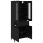 vidaXL Highboard 2 τμχ. Μαύρη Οξυά 69,5 x 34 x 180 εκ.