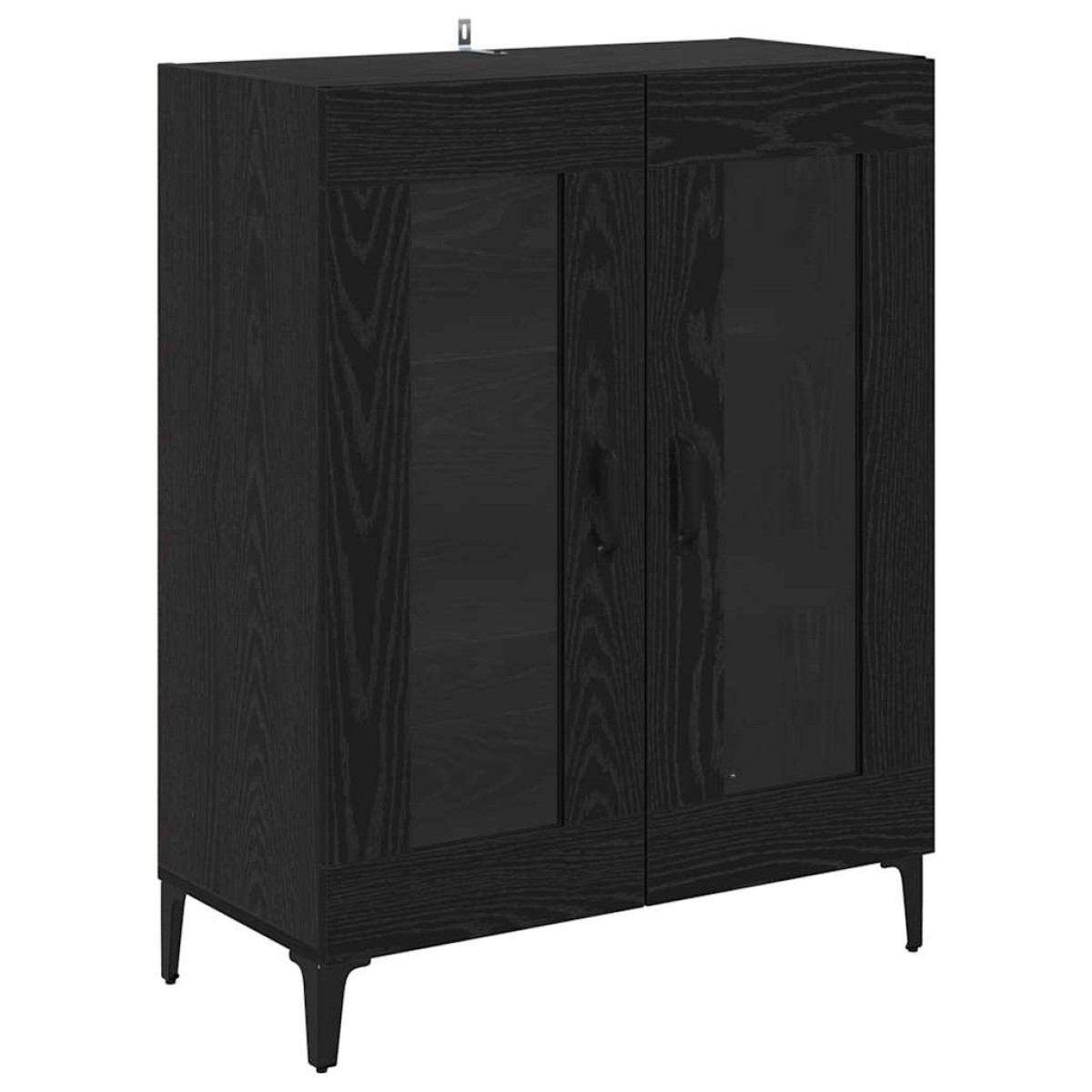 vidaXL Highboard Μαύρη Οξυά 69,5 x 34 x 180 εκ. Επεξεργασμένο Ξύλο