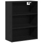 vidaXL Highboard Μαύρη Οξυά 69,5 x 34 x 180 εκ. Επεξεργασμένο Ξύλο