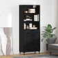 vidaXL Highboard Μαύρη Οξυά 69,5 x 34 x 180 εκ. Επεξεργασμένο Ξύλο