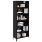 vidaXL Highboard Μαύρη Οξυά 69,5 x 34 x 180 εκ. Επεξεργασμένο Ξύλο