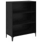 vidaXL Highboard Μαύρη Οξυά 69,5 x 34 x 180 εκ. Επεξεργασμένο Ξύλο