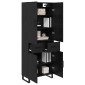 vidaXL Highboard 2 τμχ. Μαύρη Οξυά 69,5 x 34 x 180 εκ.
