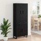 vidaXL Highboard 2 τμχ. Μαύρη Οξυά 69,5 x 34 x 180 εκ.