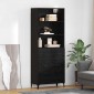 vidaXL Highboard Μαύρη Οξυά 69,5 x 34 x 180 εκ. Επεξεργασμένο Ξύλο