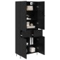 vidaXL Highboard 2 τμχ. Μαύρη Οξυά 69,5 x 34 x 180 εκ.
