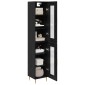 vidaXL Highboard 2 τμχ. Μαύρη Οξυά 34,5 x 34 x 180 εκ.