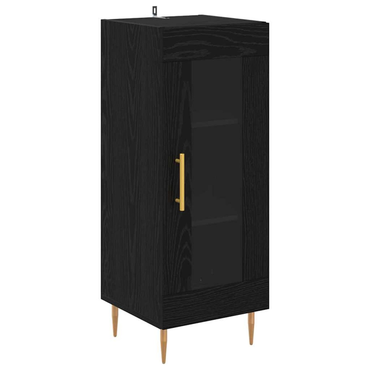 vidaXL Highboard 2 τμχ. Μαύρη Οξυά 34,5 x 34 x 180 εκ.