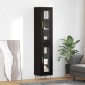 vidaXL Highboard 2 τμχ. Μαύρη Οξυά 34,5 x 34 x 180 εκ.