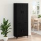 vidaXL Highboard 2 τμχ. Μαύρη Οξυά 69,5 x 34 x 180 εκ.
