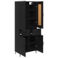 vidaXL Highboard 2 τμχ. Μαύρη Οξυά 69,5 x 34 x 180 εκ.