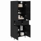 vidaXL Highboard 2 τμχ. Μαύρη δρυς 69,5 x 34 x 180 εκ.