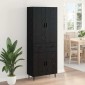 vidaXL Highboard 2 τμχ. Μαύρη δρυς 69,5 x 34 x 180 εκ.