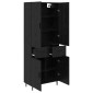 vidaXL Highboard 2 τμχ. Μαύρη δρυς 69,5 x 34 x 180 εκ.