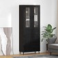 vidaXL Highboard 2 τμχ. Μαύρη Οξυά 69,5 x 34 x 180 εκ.