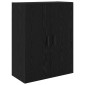 vidaXL Highboard Μαύρη Οξυά 69,5 x 34 x 180 εκ. Επεξεργασμένο Ξύλο