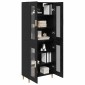 vidaXL Highboard Μαύρη Οξυά 69,5 x 34 x 180 εκ. Επεξεργασμένο Ξύλο