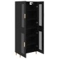 vidaXL Highboard Μαύρη Οξυά 69,5 x 34 x 180 εκ. Επεξεργασμένο Ξύλο
