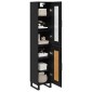 vidaXL Highboard Μαύρη Οξυά 34,5 x 34 x 180 εκ. Επεξεργασμένο Ξύλο