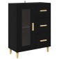 vidaXL Highboard Μαύρη Οξυά 69,5 x 32,5 x 180 εκ Επεξεργασμένο Ξύλο