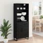 vidaXL Highboard 2 τμχ. Μαύρη Οξυά 69,5 x 34 x 180 εκ.