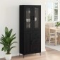 vidaXL Highboard 2 τμχ. Μαύρη Οξυά 69,5 x 34 x 180 εκ.