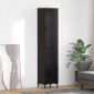 vidaXL Highboard Μαύρη Οξυά 34,5 x 34 x 180 εκ. Επεξεργασμένο Ξύλο