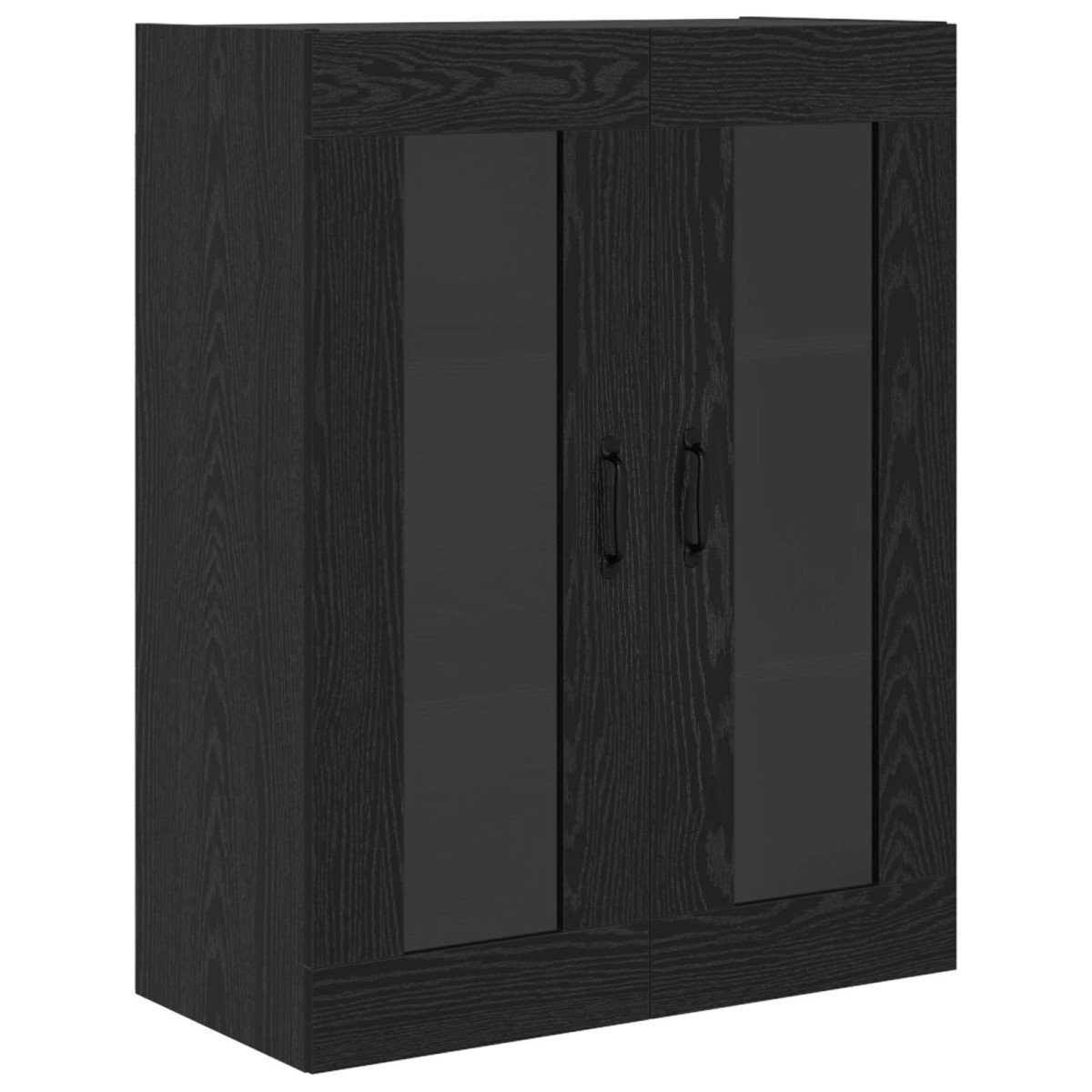 vidaXL Highboard Μαύρη Οξυά 69,5 x 34 x 180 εκ. Επεξεργασμένο Ξύλο