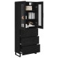 vidaXL Highboard 2 τμχ. Μαύρη Οξυά 69,5 x 34 x 180 εκ.