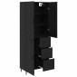 vidaXL Highboard 2 τμχ. Μαύρη δρυς 69,5 x 34 x 180 εκ.
