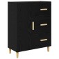 vidaXL Highboard Μαύρη Οξυά 34,5 x 34 x 180 εκ. Επεξεργασμένο Ξύλο