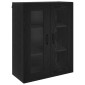 vidaXL Highboard Μαύρη Οξυά 69,5 x 34 x 180 εκ. Επεξεργασμένο Ξύλο