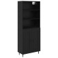 vidaXL Highboard 2 τμχ. Μαύρη Οξυά 69,5 x 34 x 180 εκ.