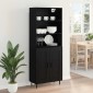 vidaXL Highboard 2 τμχ. Μαύρη Οξυά 69,5 x 34 x 180 εκ.
