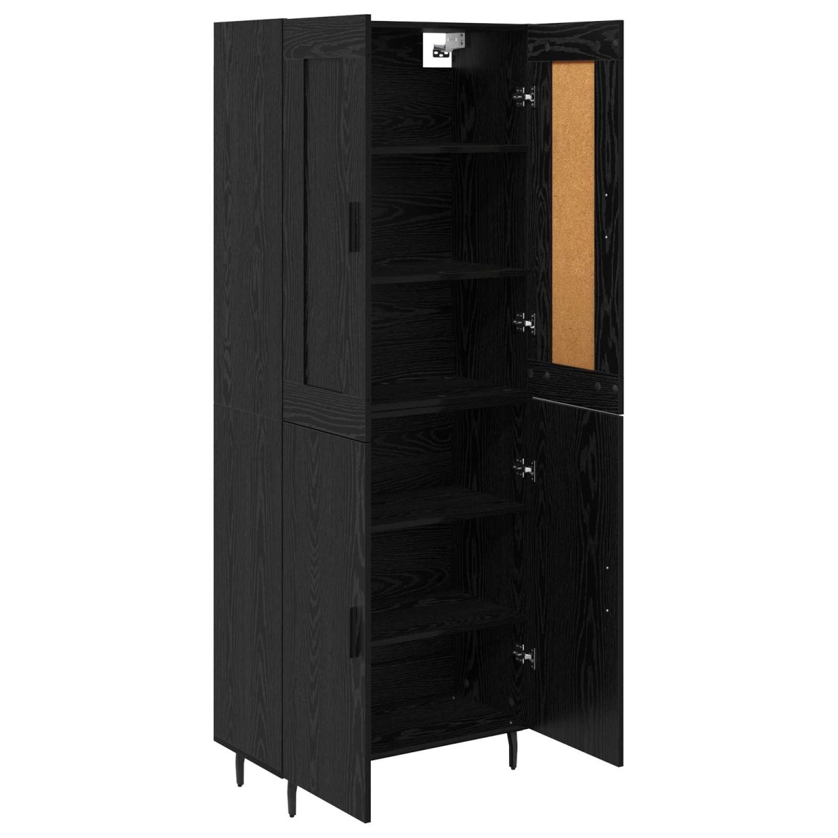 vidaXL Highboard 2 τμχ. Μαύρη Οξυά 69,5 x 34 x 180 εκ.