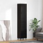vidaXL Highboard Μαύρη Οξυά 34,5 x 34 x 180 εκ. Επεξεργασμένο Ξύλο