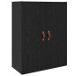 vidaXL Highboard Μαύρη Οξυά 69,5 x 34 x 180 εκ. Επεξεργασμένο Ξύλο