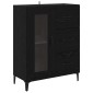 vidaXL Highboard Μαύρη Οξυά 69,5 x 34 x 180 εκ. Επεξεργασμένο Ξύλο