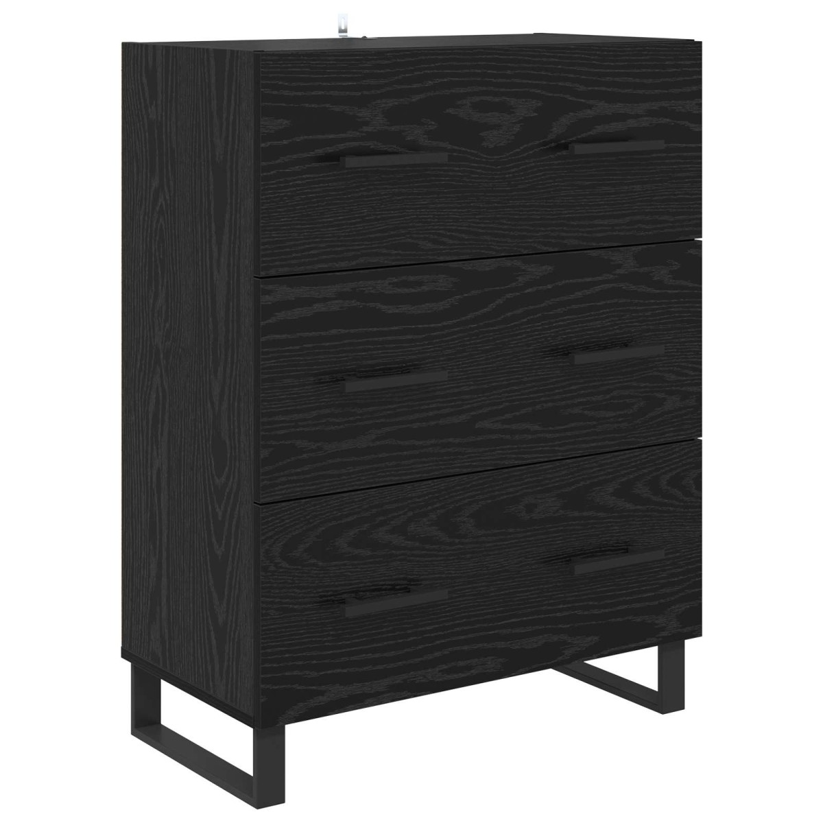 vidaXL Highboard 2 τμχ. Μαύρη Οξυά 69,5 x 34 x 180 εκ.