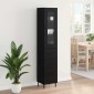 vidaXL Highboard Μαύρη Οξυά 34,5 x 34 x 180 εκ. Επεξεργασμένο Ξύλο