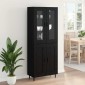 vidaXL Highboard 2 τμχ. Μαύρη Οξυά 69,5 x 34 x 180 εκ.