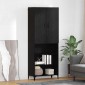 vidaXL Highboard Μαύρη Οξυά 69,5 x 34 x 180 εκ. Επεξεργασμένο Ξύλο