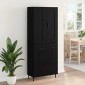 vidaXL Highboard 2 τμχ. Μαύρη Οξυά 69,5 x 34 x 180 εκ.