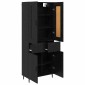 vidaXL Highboard 2 τμχ. Μαύρη Οξυά 69,5 x 34 x 180 εκ.