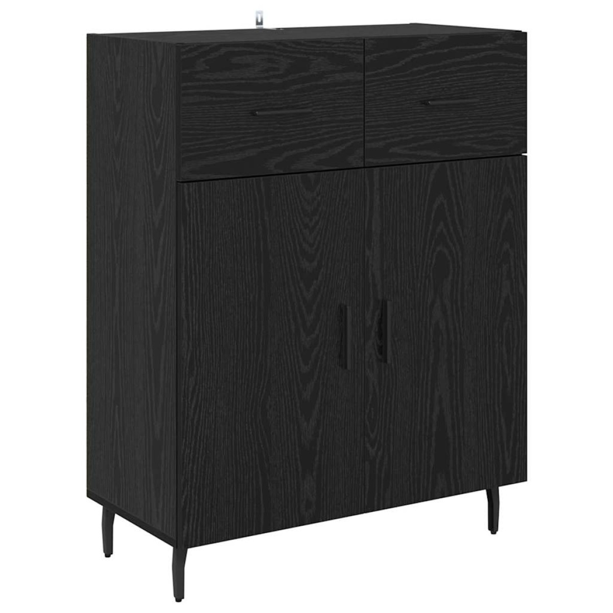 vidaXL Highboard 2 τμχ. Μαύρη Οξυά 69,5 x 34 x 180 εκ.