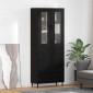 vidaXL Highboard 2 τμχ. Μαύρη Οξυά 69,5 x 34 x 180 εκ.