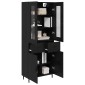 vidaXL Highboard 2 τμχ. Μαύρη Οξυά 69,5 x 34 x 180 εκ.