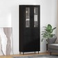 vidaXL Highboard 2 τμχ. Μαύρη Οξυά 69,5 x 34 x 180 εκ.