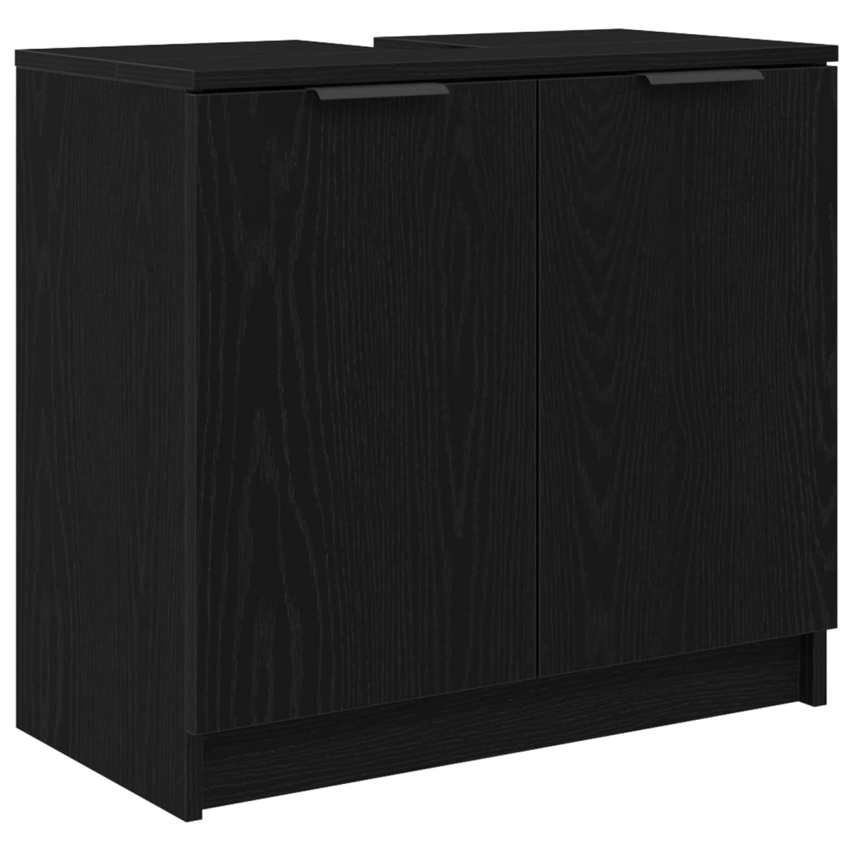 vidaXL Σετ Επίπλων Μπάνιου 4 τμχ. Μαύρη Οξυά 64,5 x 33,5 x 59 εκ.